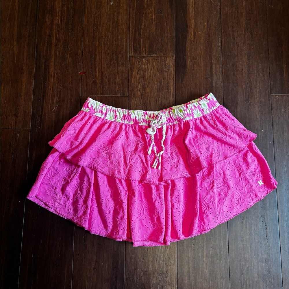 Loveshackfancy x Hurley Pink Summer skirt